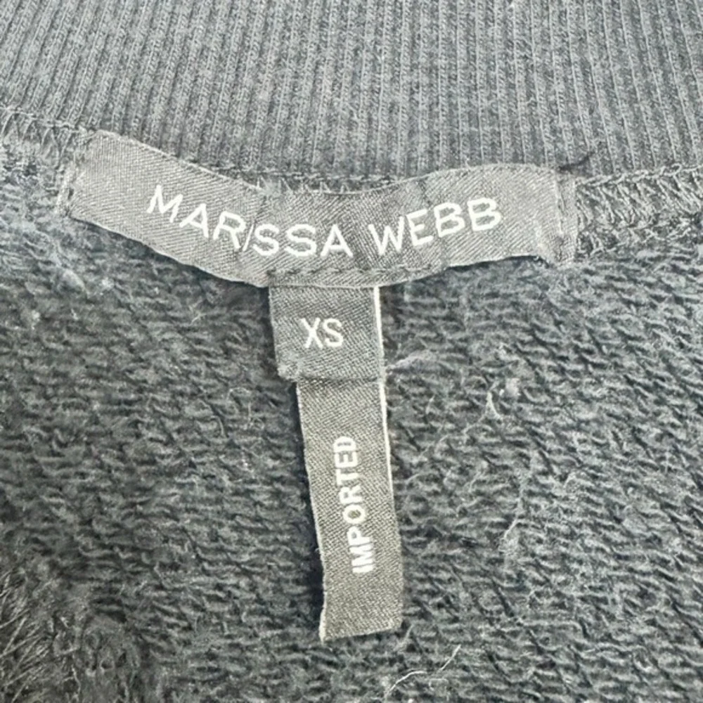 Marissa‎ Webb Black Cotton Funnel Neck Zip Sweatshirt Women's XS - Picture 3 of 9